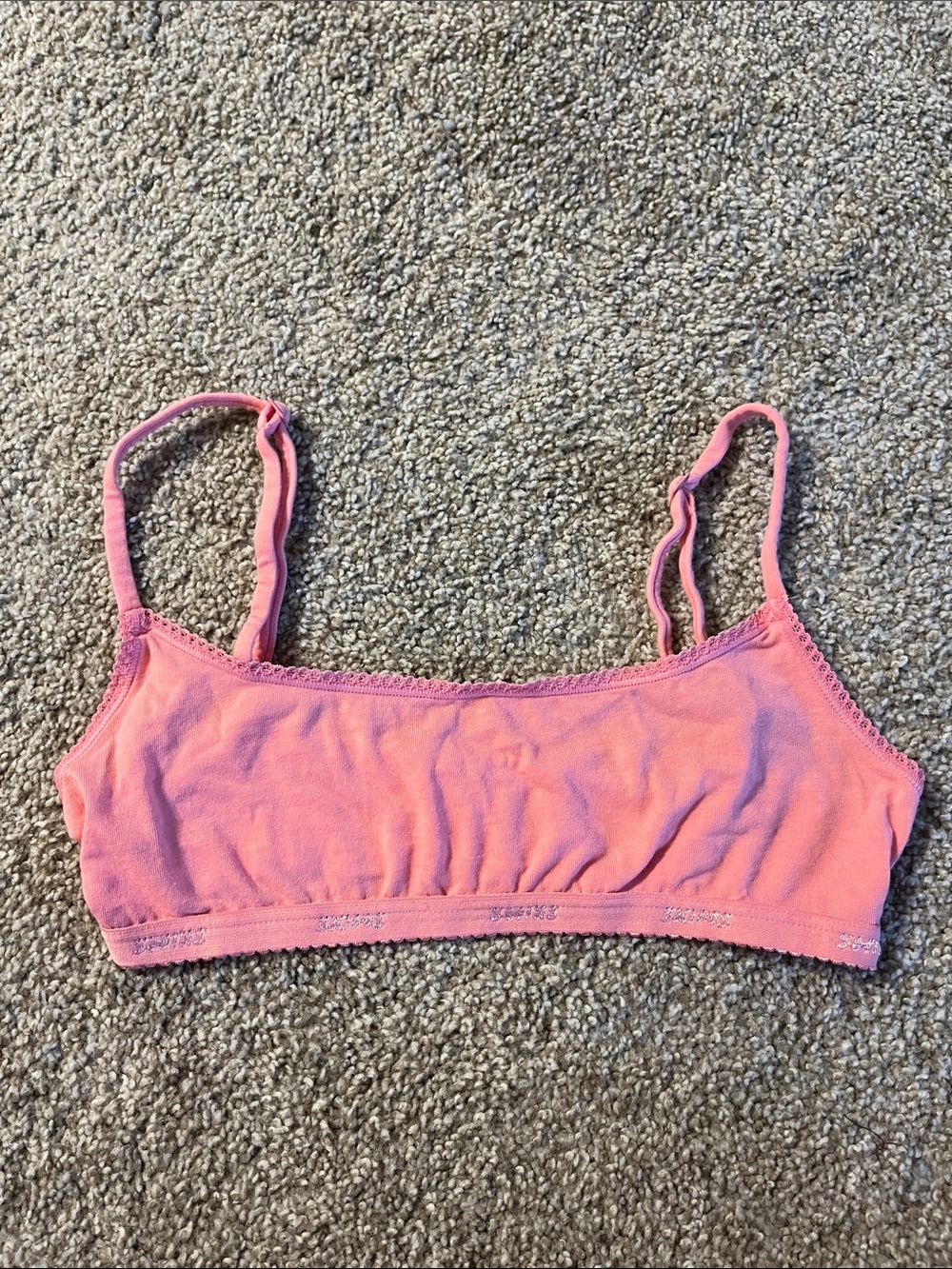 SKIMS Pink Bralette with Lace Trim - Picture 2 of 3
